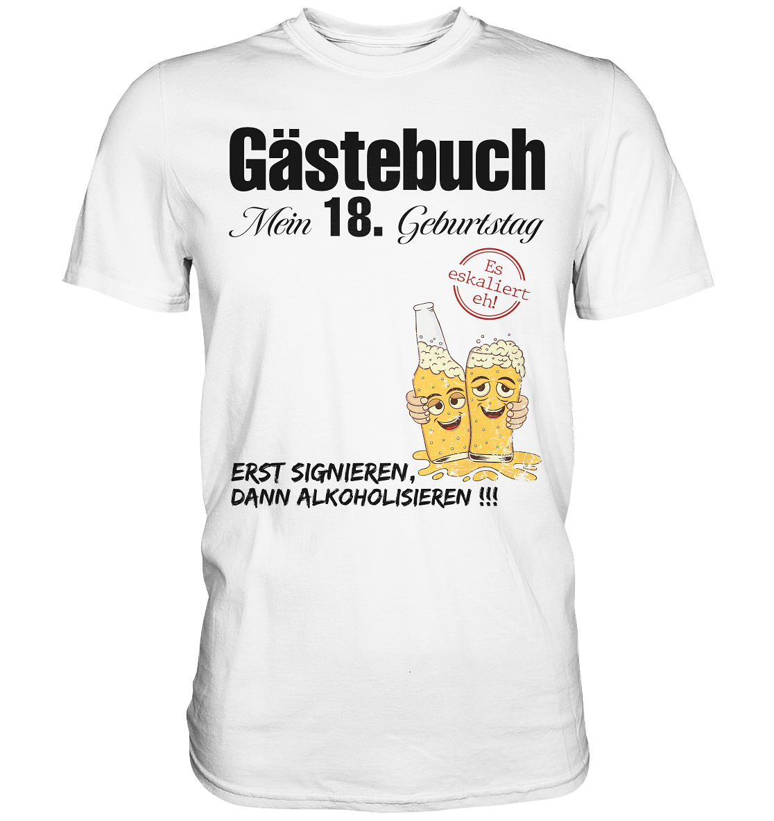 Gästebuch mein 18. Geburtstag - Premium Shirt