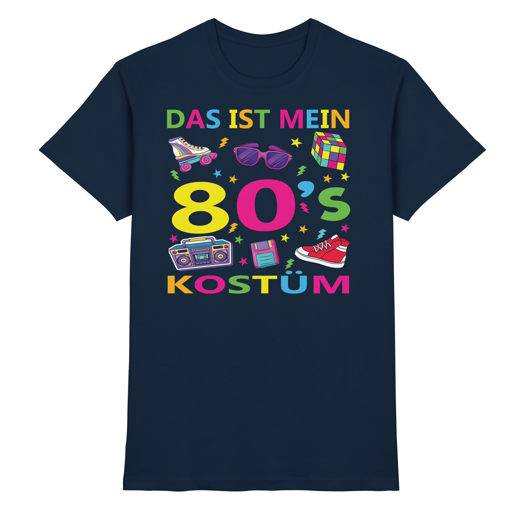 Das ist mein 80’s Kostüm T-Shirt | 80er Jahre Retro Outfit für Party & Karneval