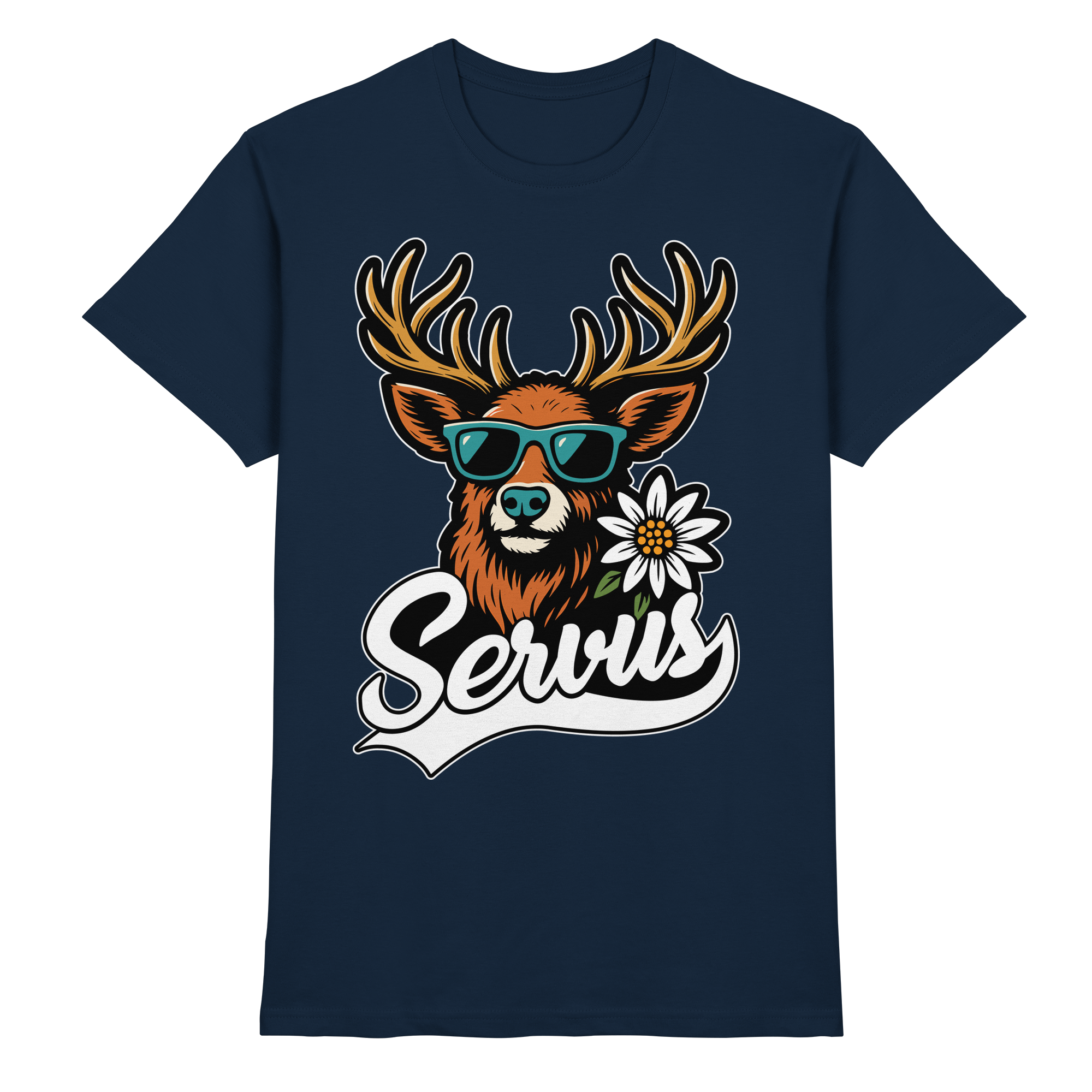 Servus Hirsch T-Shirt | Trachtenshirt Wiesn Volksfest