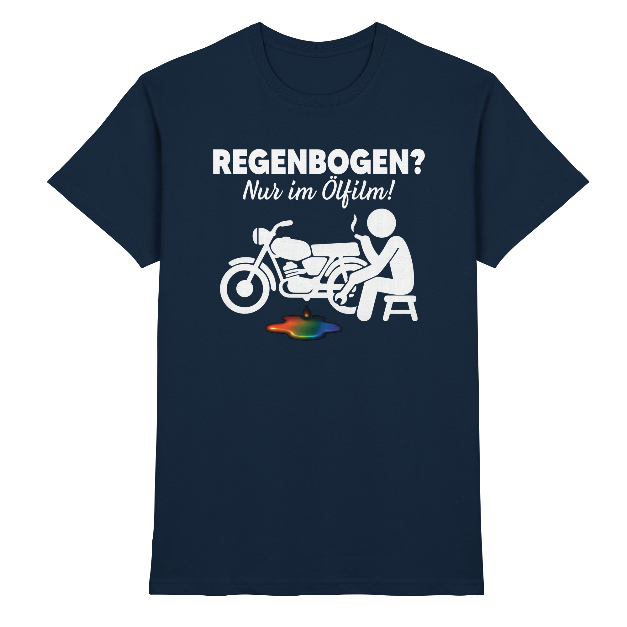 Regenbogen nur im Ölfilm Statement T-Shirt