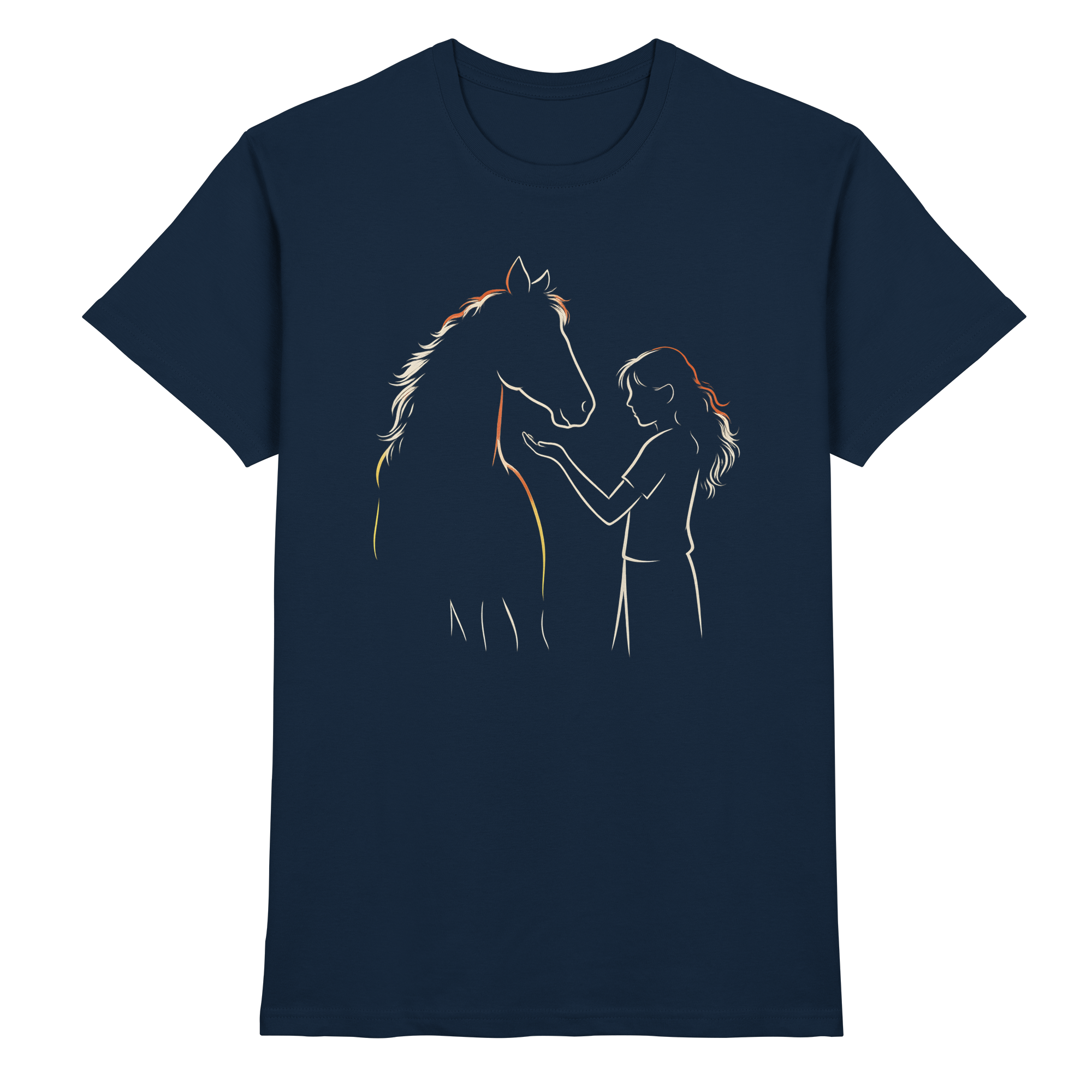 Pferd und Mädchen T-Shirt – Süßes Motiv für Stall & Reiten