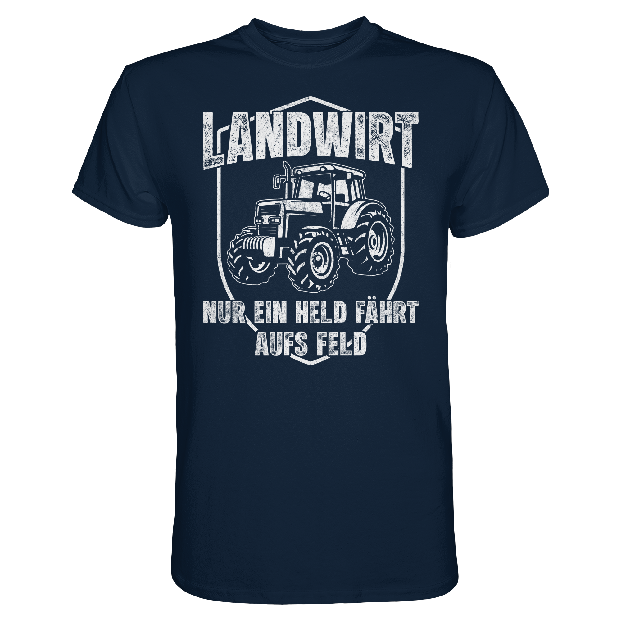 Landwirt T-Shirt – Nur ein Held fährt aufs Feld | Traktor Funshirt