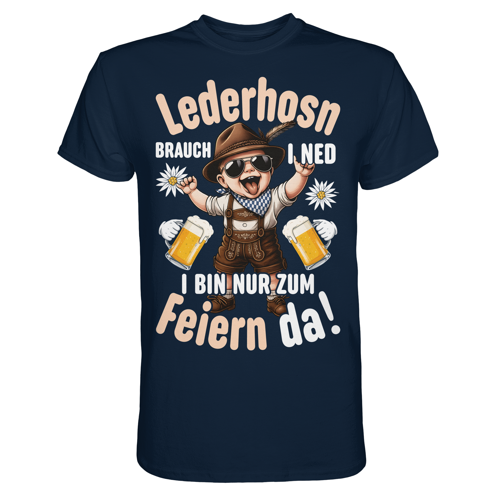 Lederhosn Spruch Herren T-Shirt | Trachtenshirt Funshirt Volksfest Wiesn