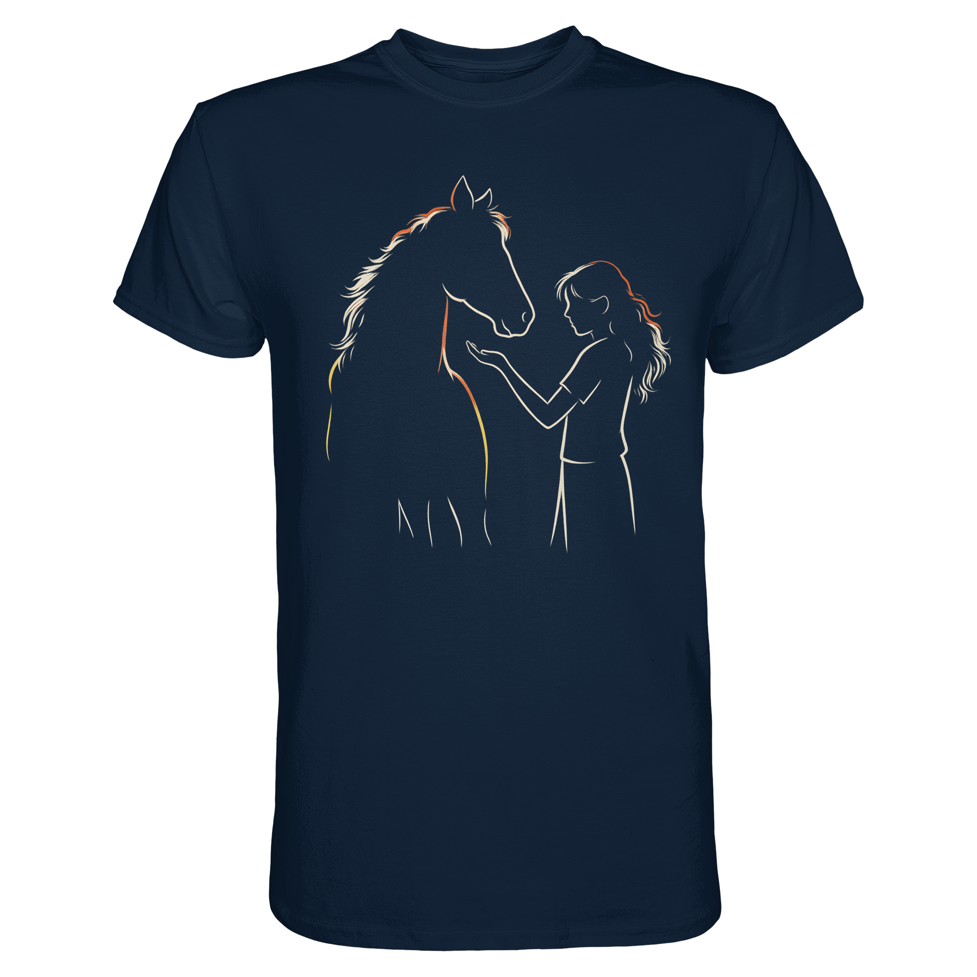 Pferd und Mädchen T-Shirt – Süßes Motiv für Stall & Reiten