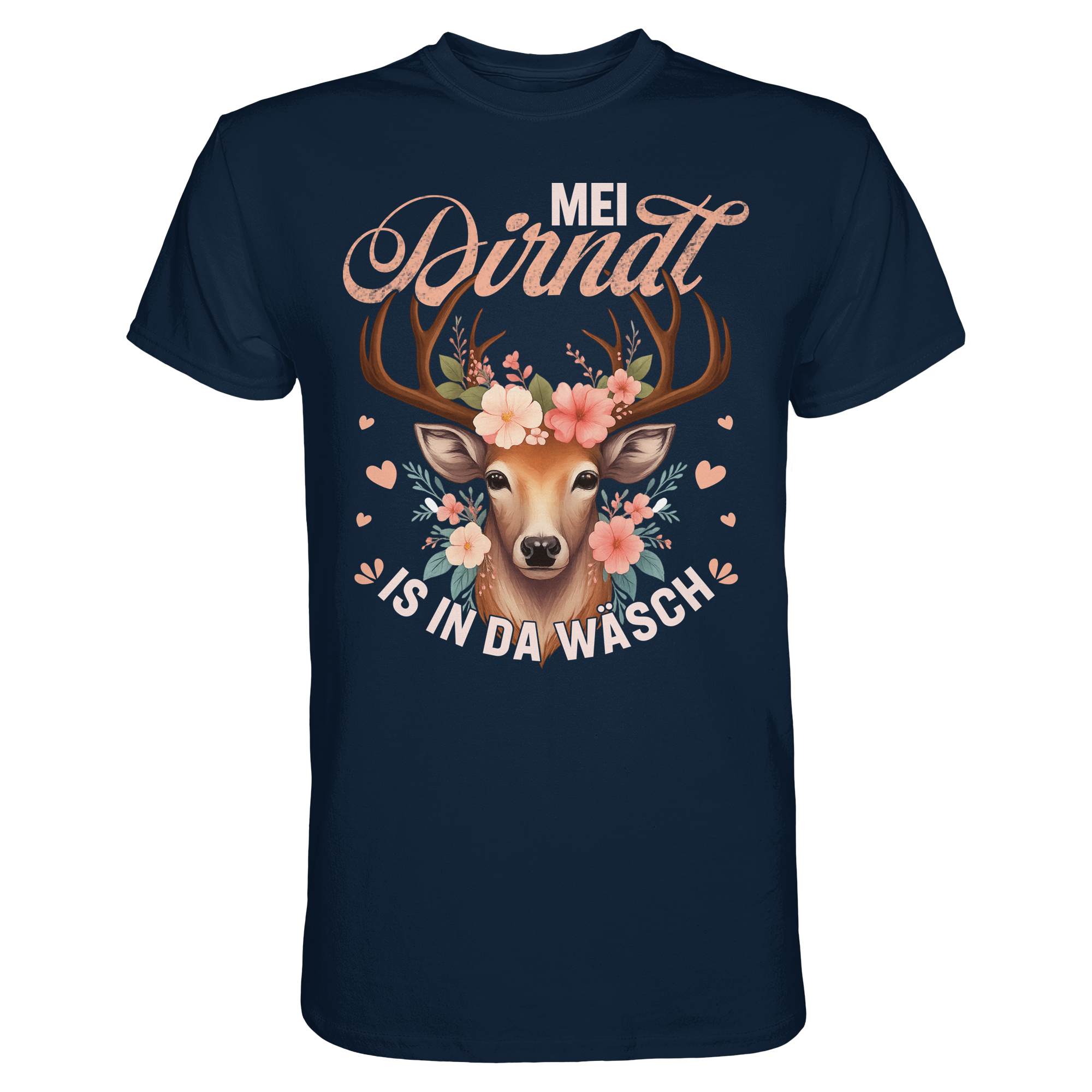 Mei Dirndl is in da Wäsch T-Shirt | Trachtenshirt Wiesn Volksfest