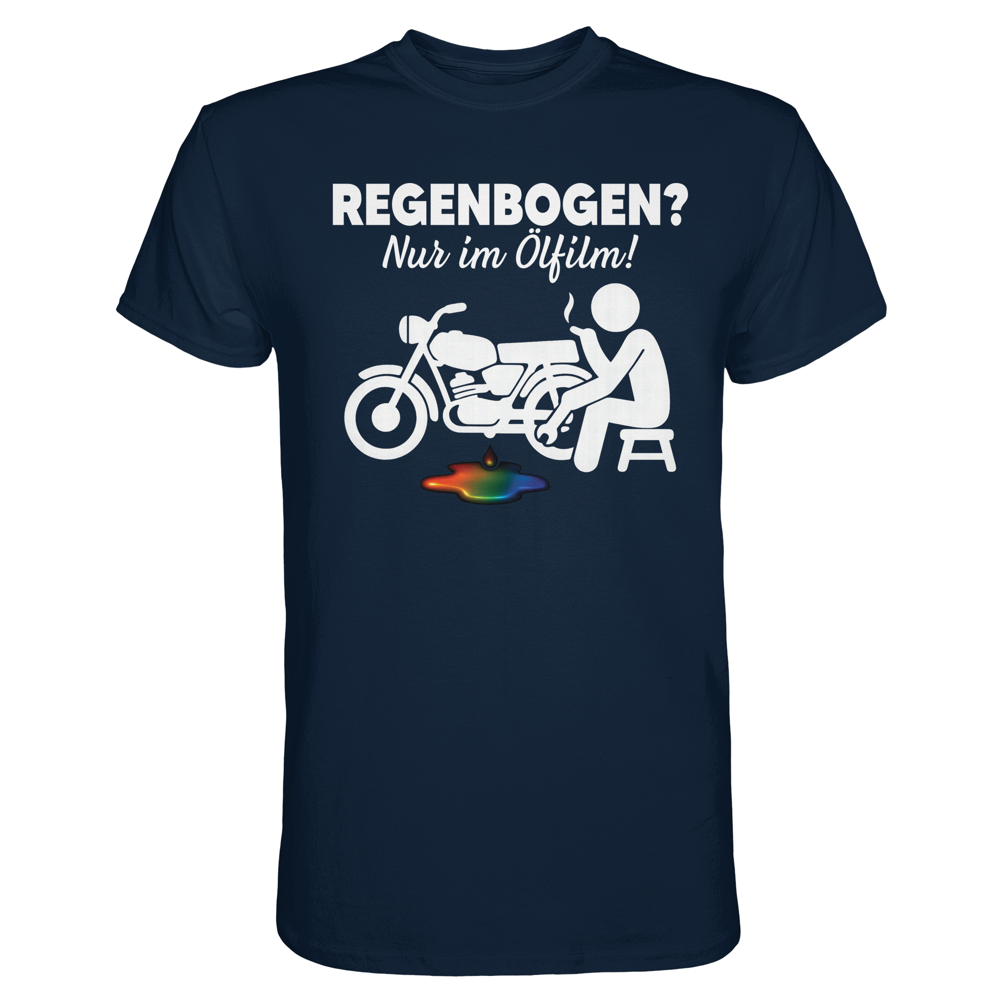 Regenbogen nur im Ölfilm Statement T-Shirt