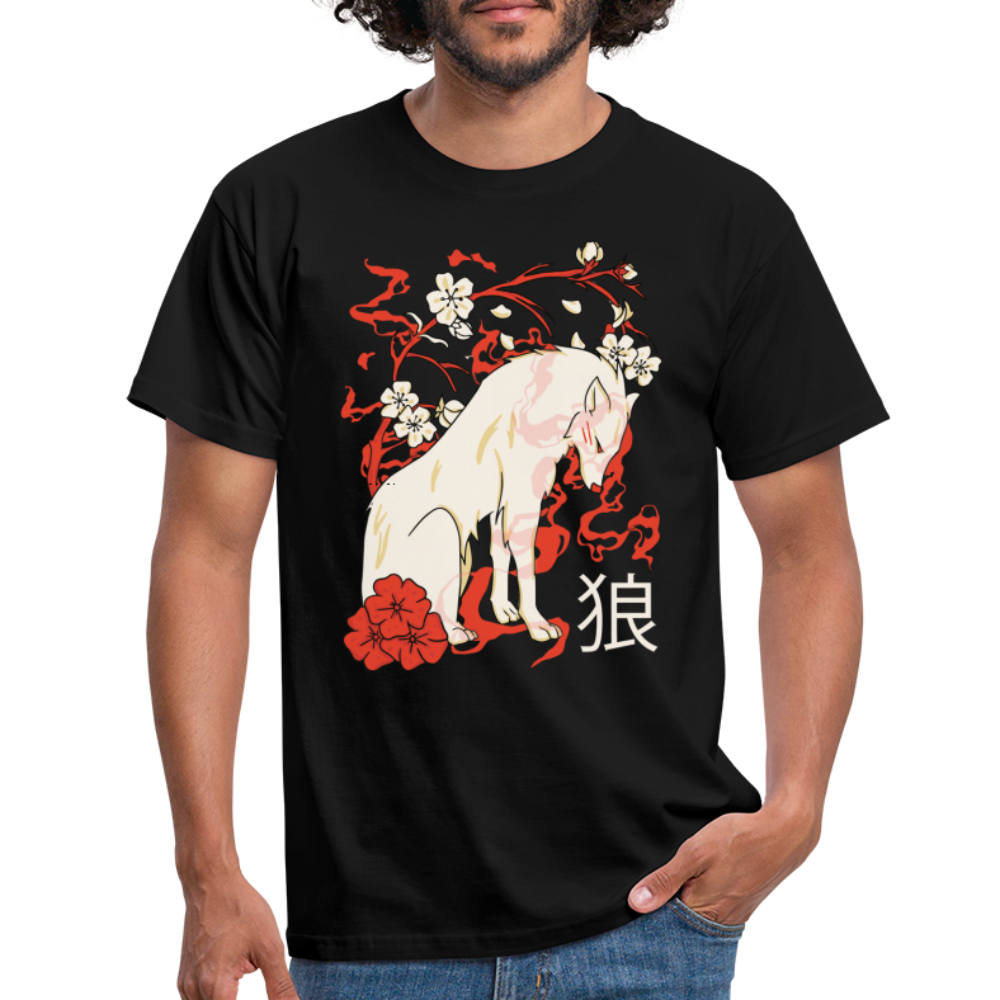 Japanese Wolf Floral | Manga Anime Japan Kawaii Asien T-Shirt