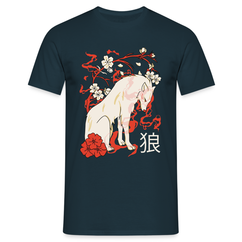 Japanese Wolf Floral | Manga Anime Japan Kawaii Asien T-Shirt