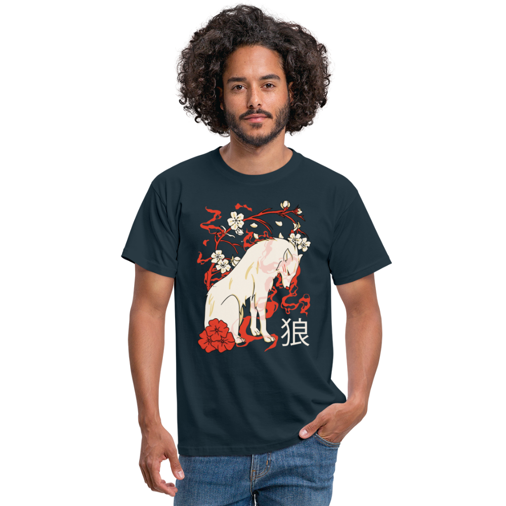 Japanese Wolf Floral | Manga Anime Japan Kawaii Asien T-Shirt