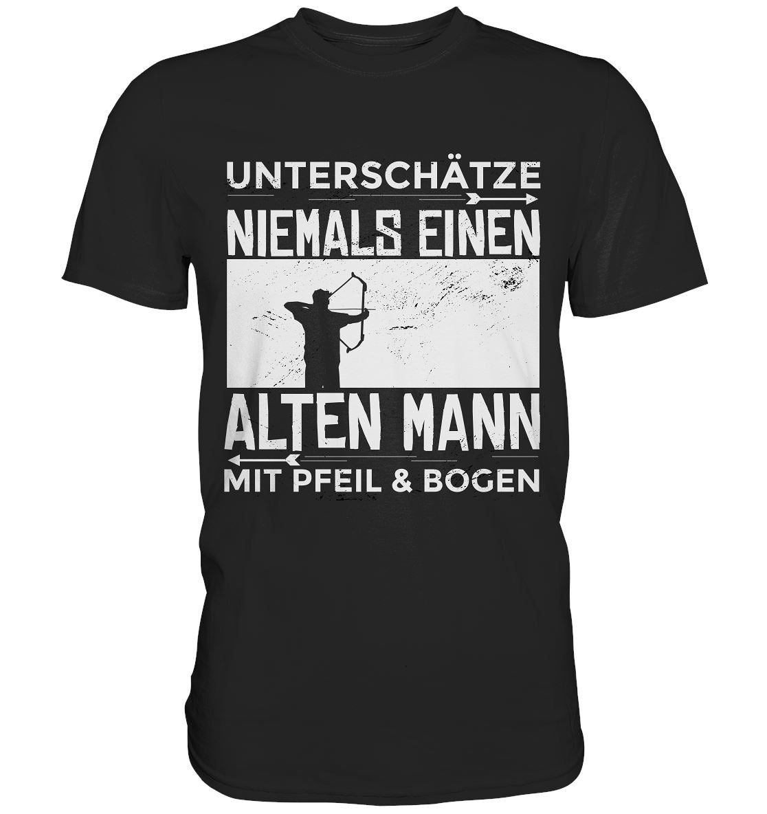 Alter Mann mit Pfeil und Bogen - Premium Shirt - BINYA