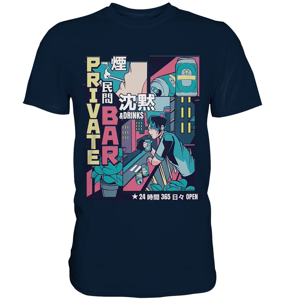 Anime Bar Vaporwave - Premium Shirt - BINYA
