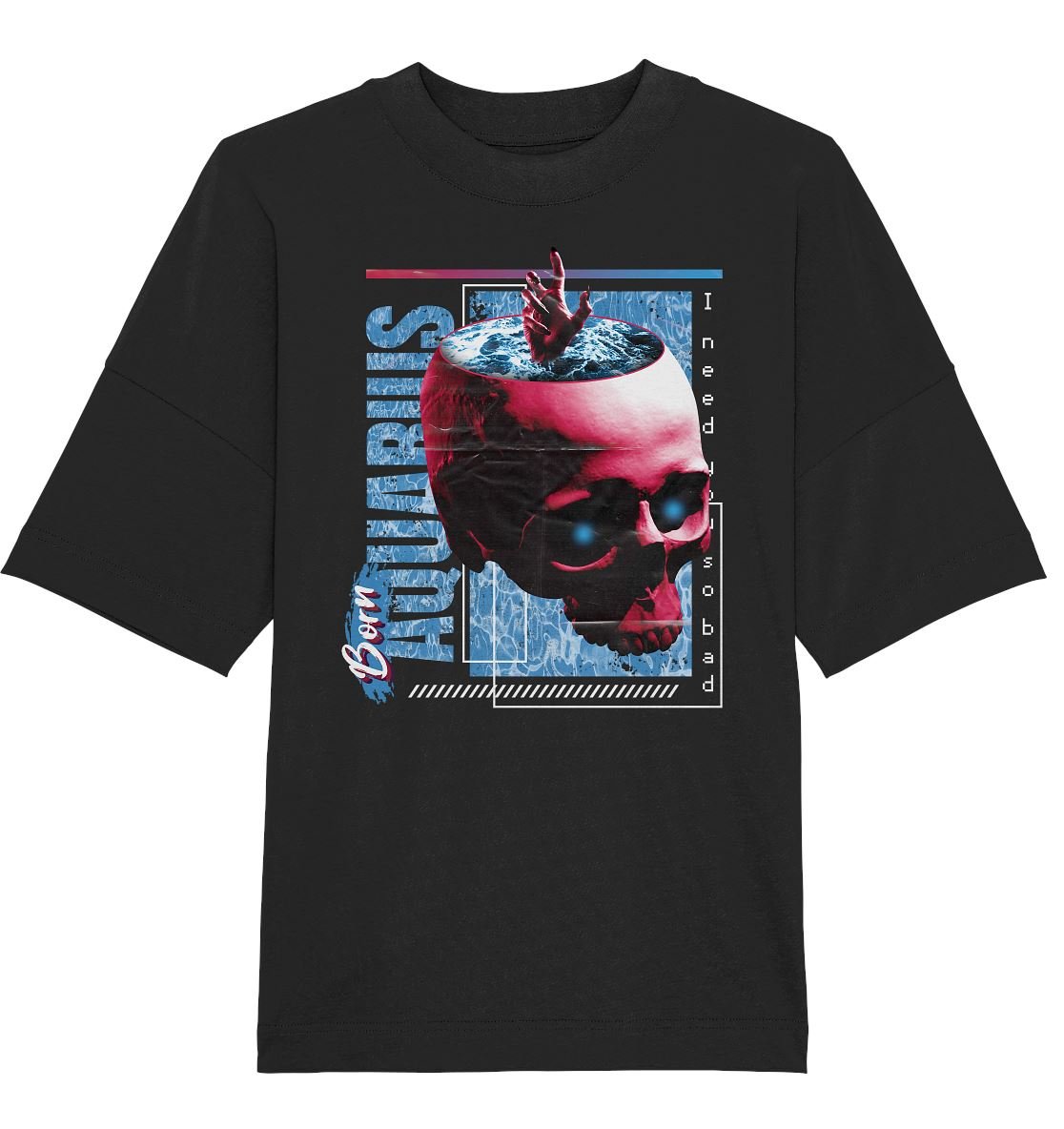 Born Aquarius Horoscope - Organic Oversize Shirt - BINYA