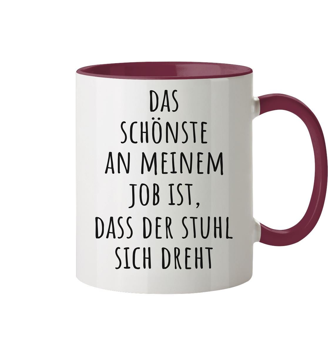 Das schönste an meinem Job - Tasse zweifarbig - BINYA