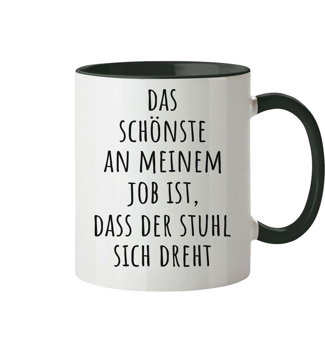 Das schönste an meinem Job - Tasse zweifarbig - BINYA