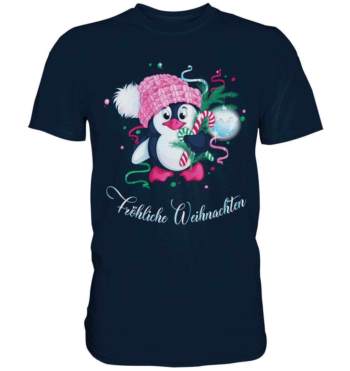 Fröhliche Weihnachten Pinguin - Premium Shirt - BINYA