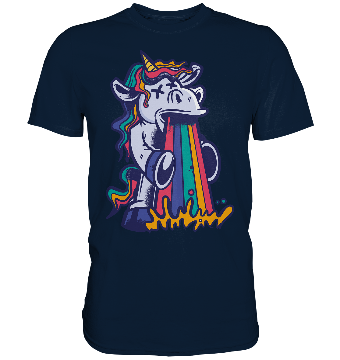 Puking Unicorn - Premium Shirt