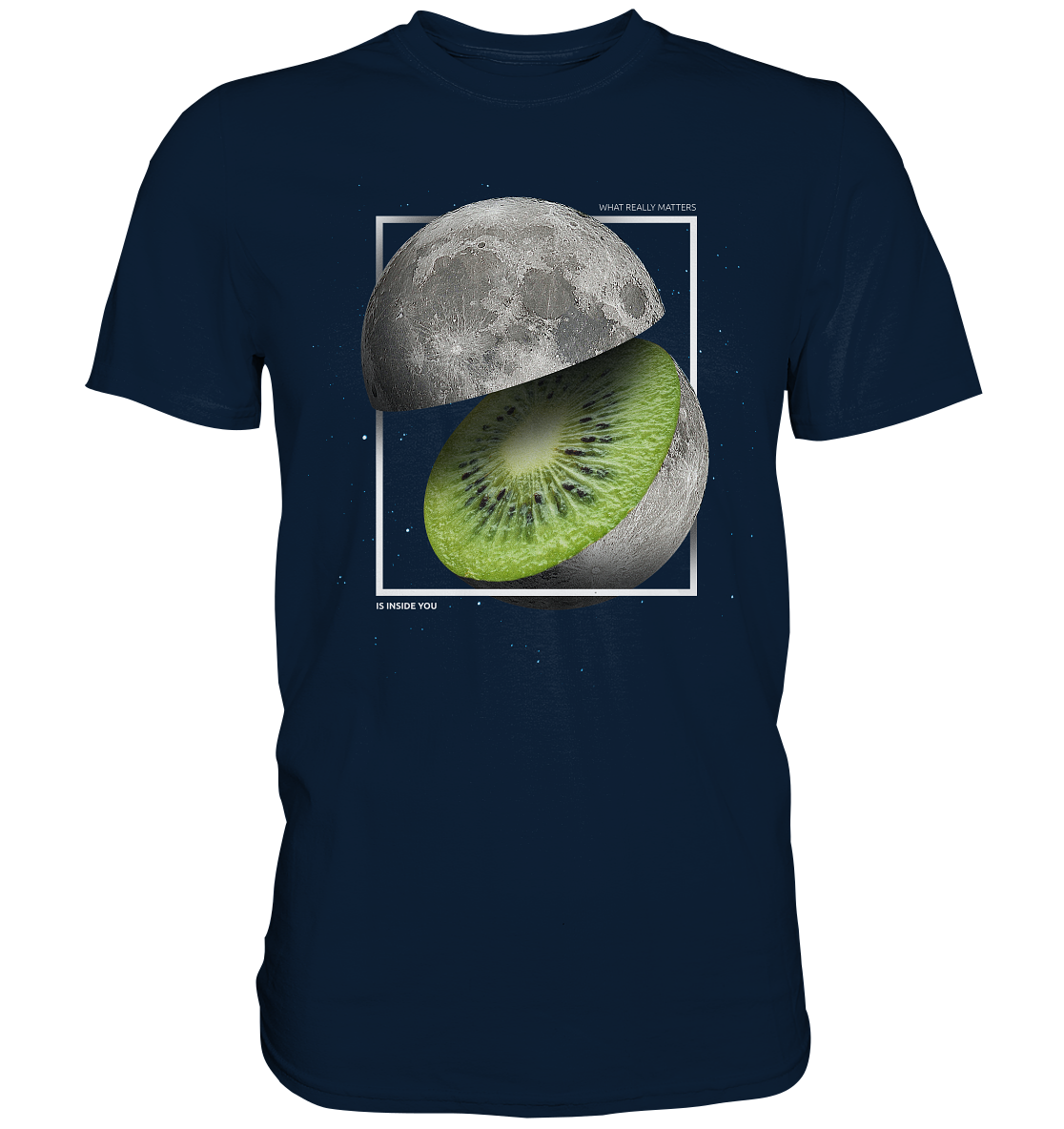 Kiwi Frucht Mond - Premium Shirt
