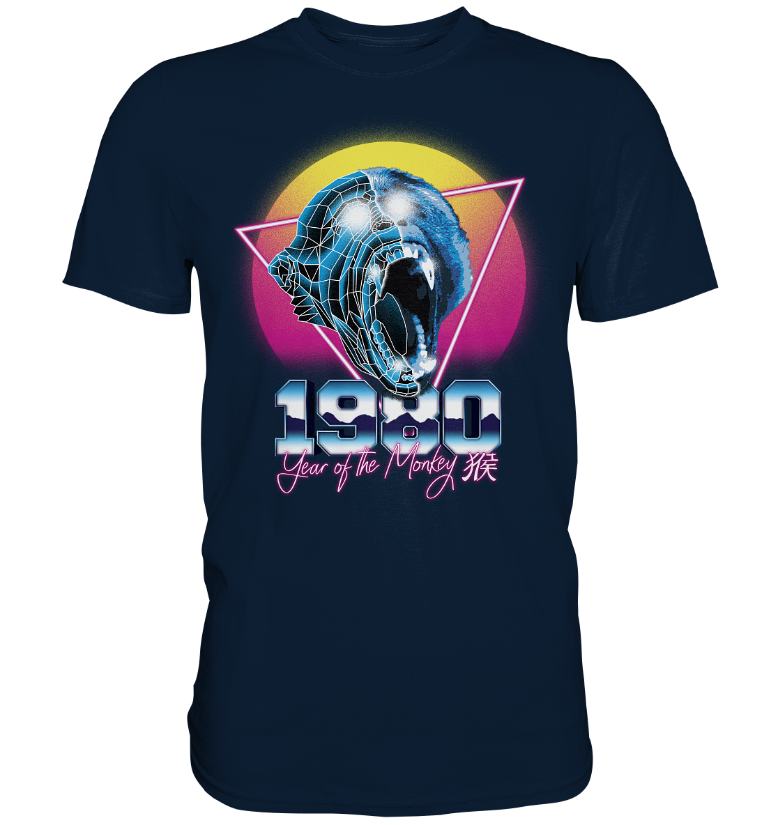 Monkey Chinese Retro - Premium Shirt