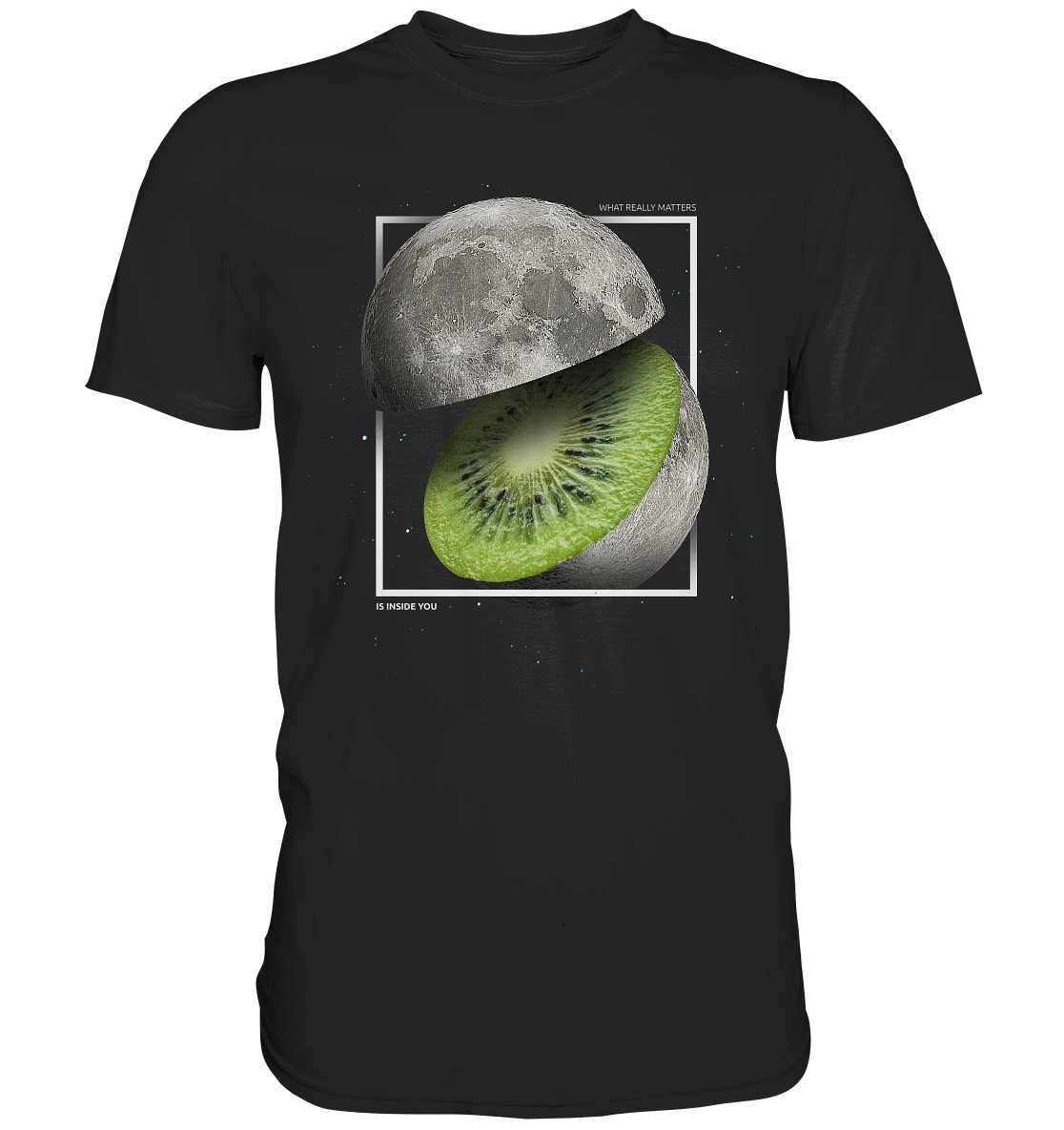 Kiwi Frucht Mond - Premium Shirt