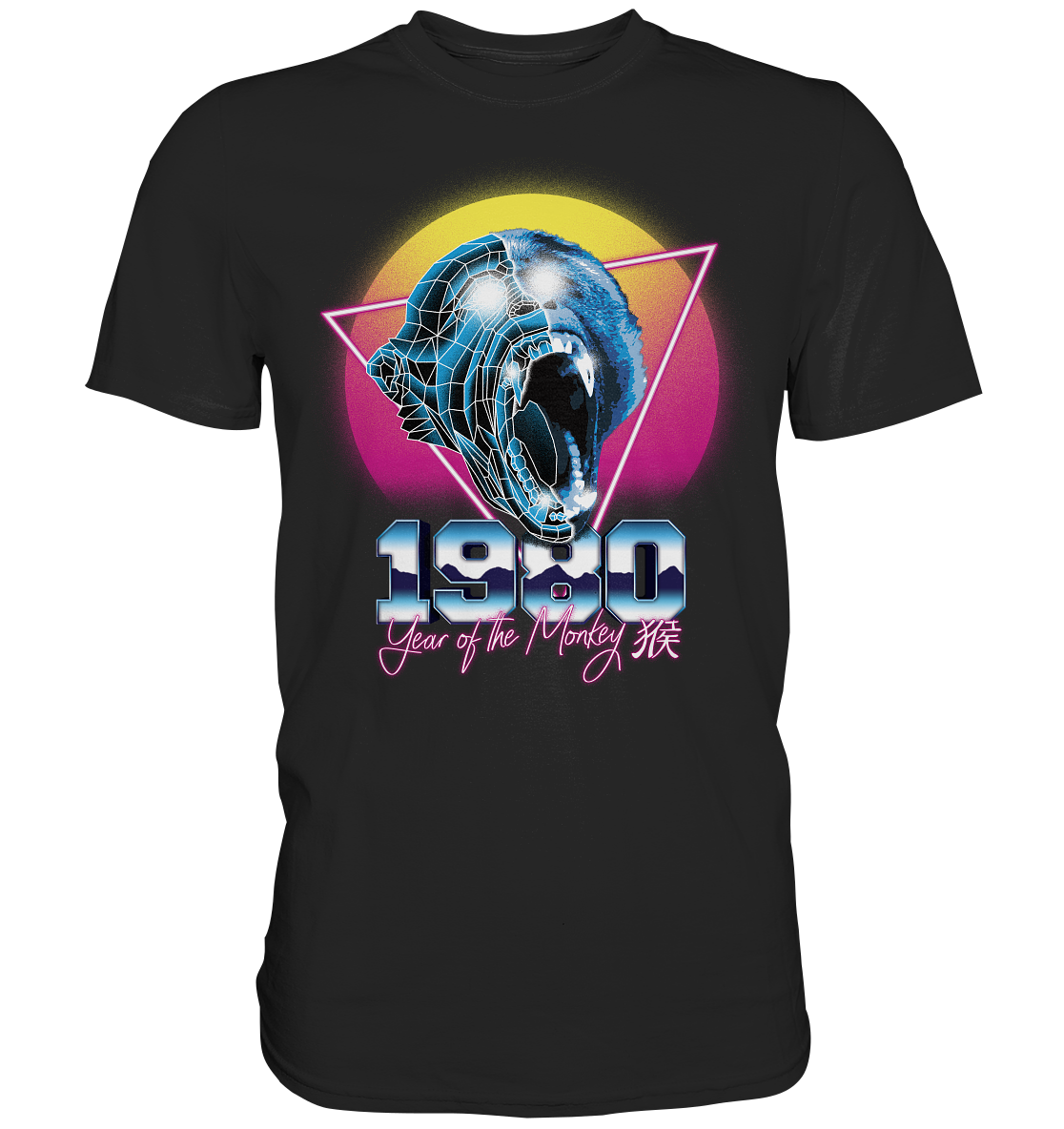 Monkey Chinese Retro - Premium Shirt