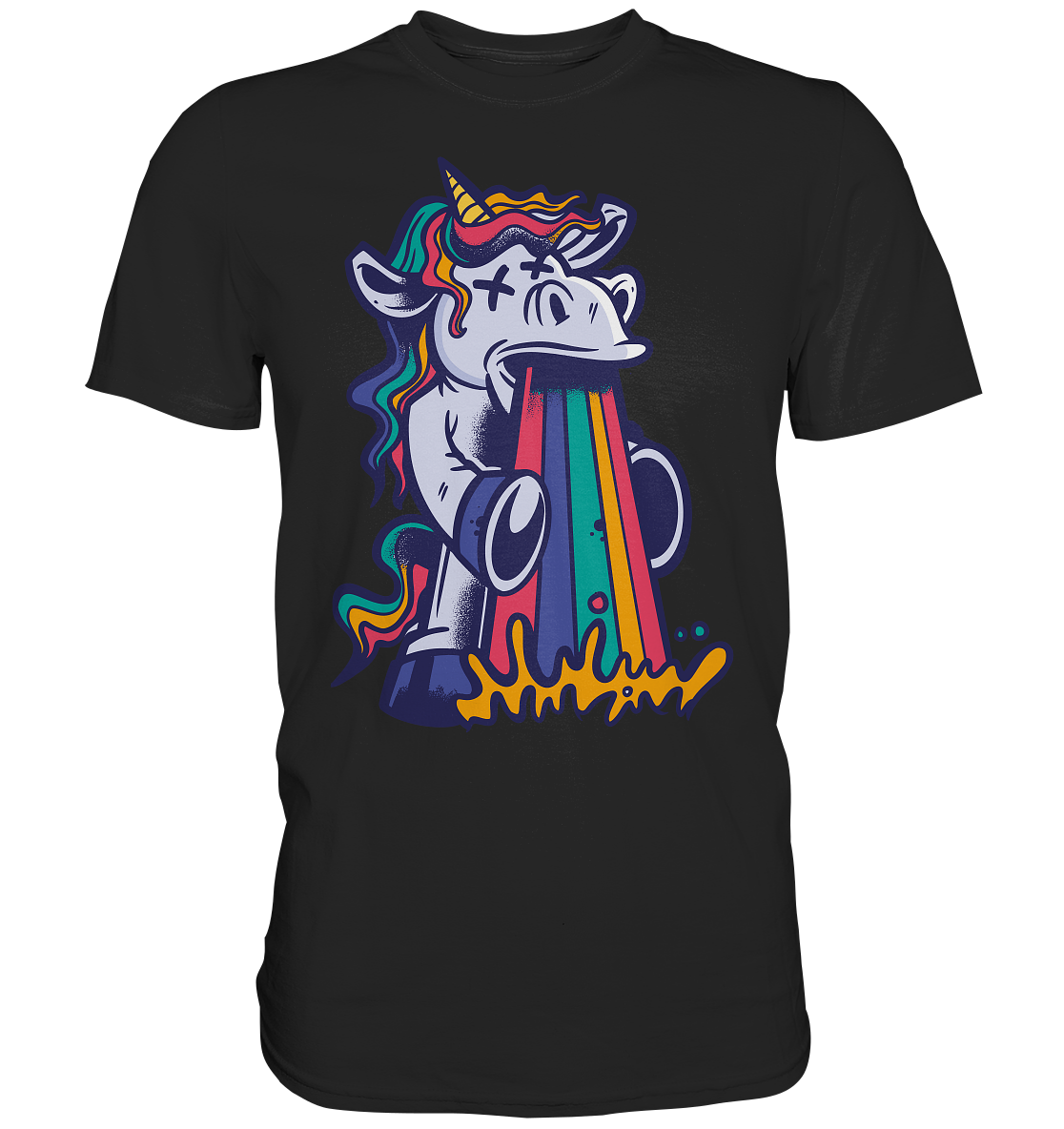 Puking Unicorn - Premium Shirt