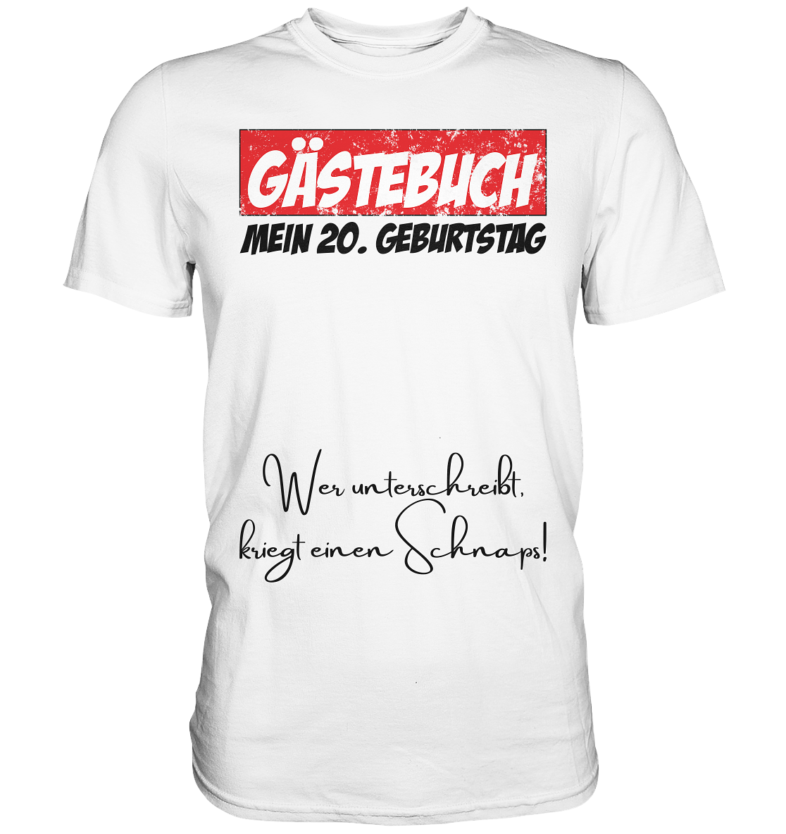 20. Geburtstag Gästebuch - Premium Shirt