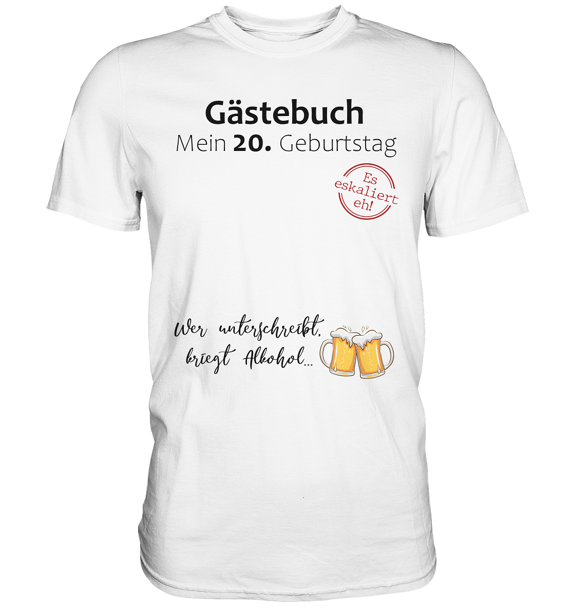 20. Geburtstag Gästebuch - Premium Shirt