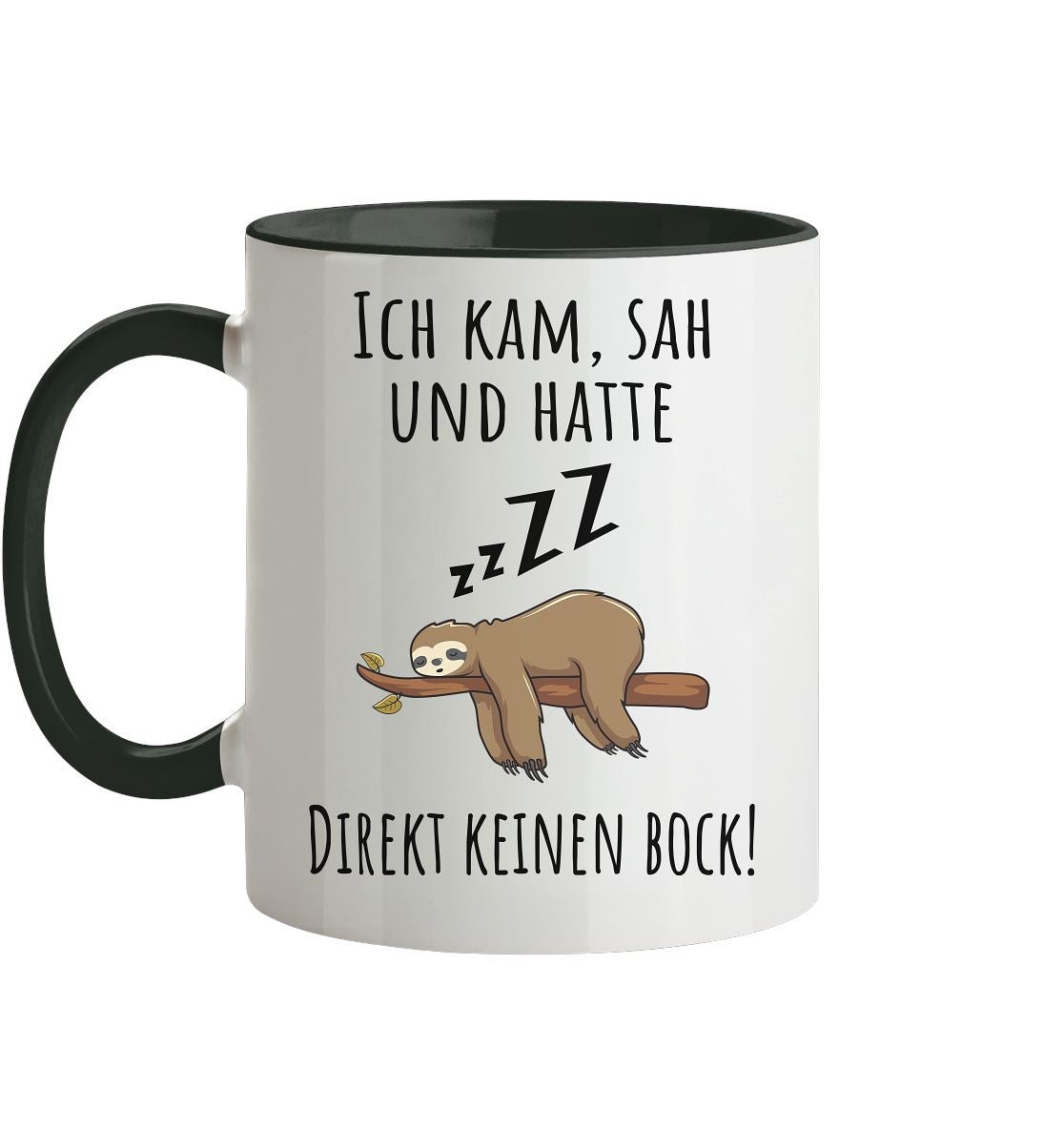 Ich kam, sah und hatte direkt keinen Bock! - Tasse zweifarbig - BINYA