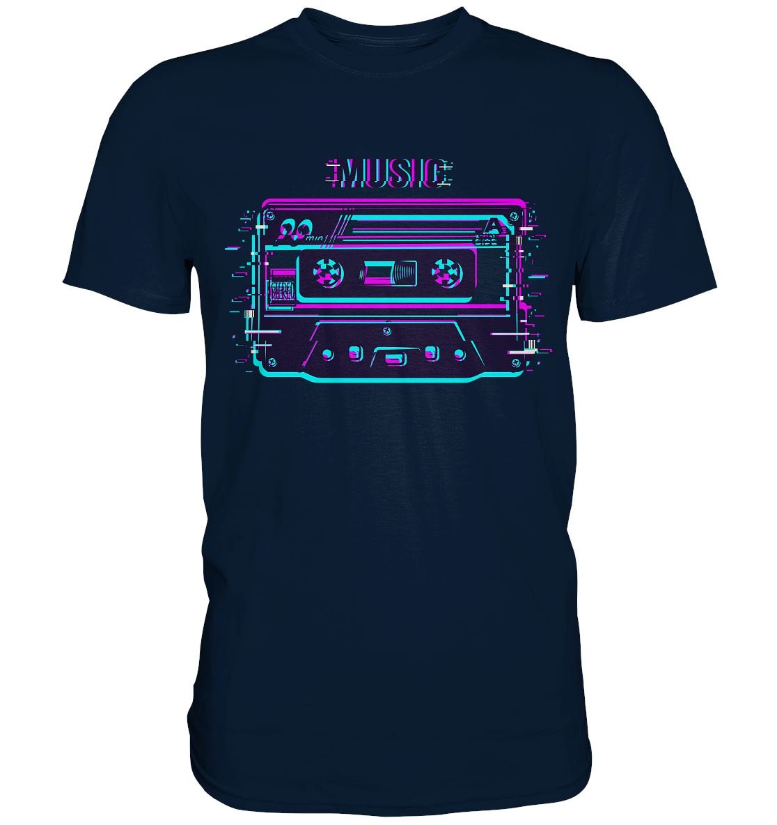 Kassette 80er 90er Glitch Style - Premium Shirt - BINYA