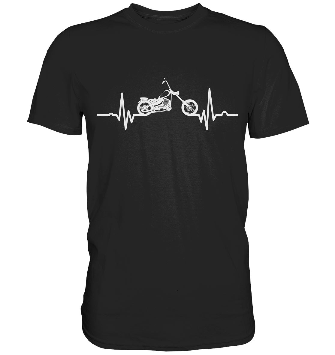 Motorrad Chopper Herzschlag - Premium Shirt - BINYA