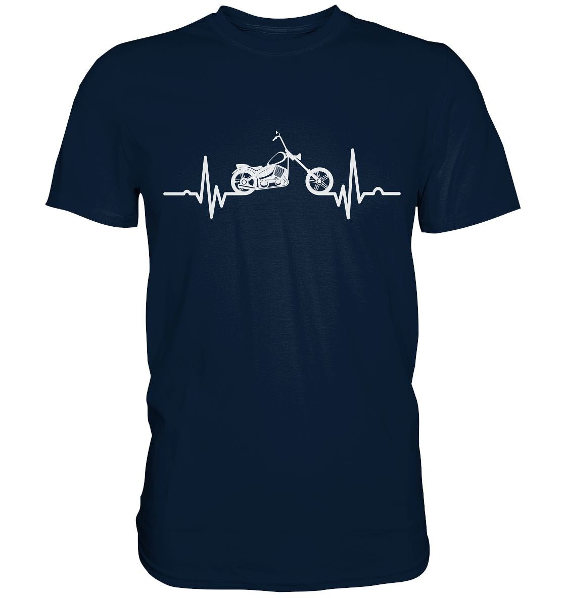 Motorrad Chopper Herzschlag - Premium Shirt - BINYA