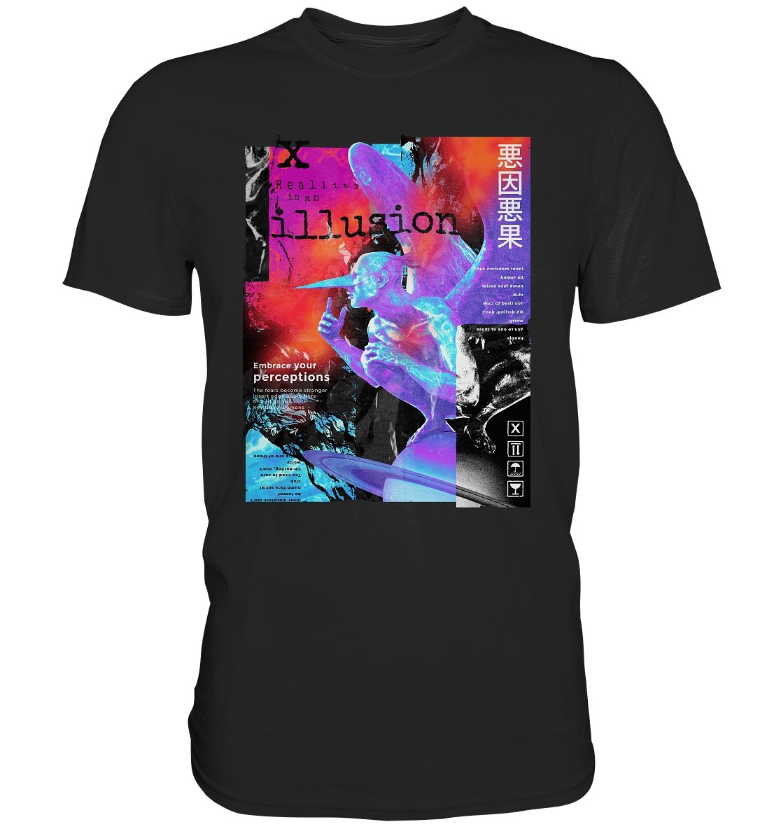 Reality Illusion Statue Collage - Premium Shirt - BINYA