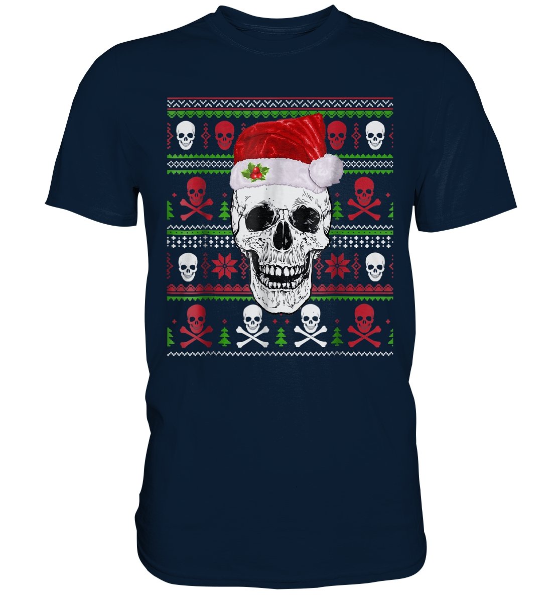 Santa Skull Ugly Christmas - Premium Shirt - BINYA