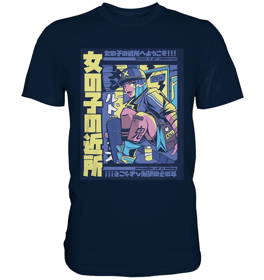 Skater Anime Girl - Premium Shirt - BINYA