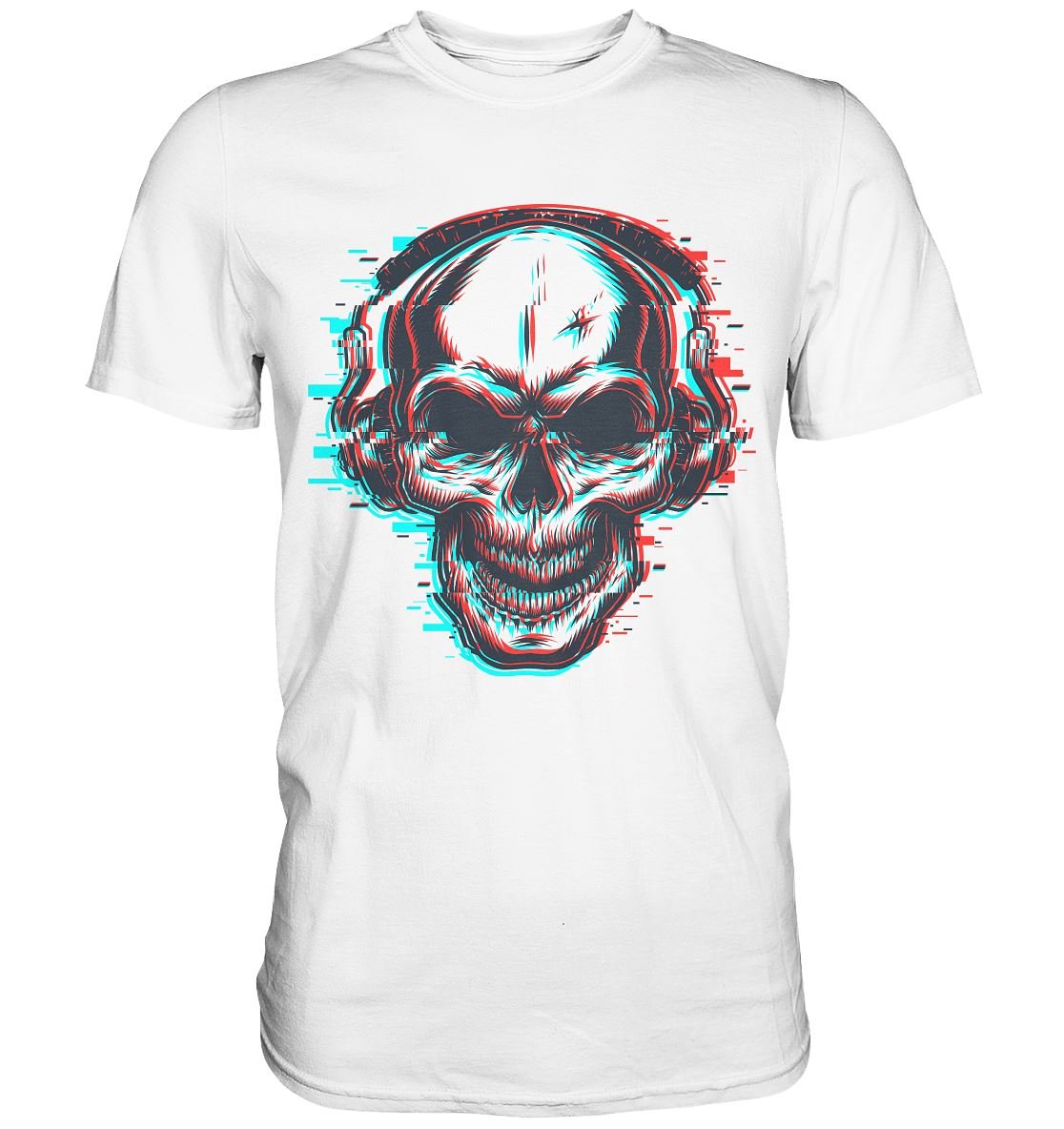 Totenkopf mit Kopfhörer - Premium Shirt - BINYA