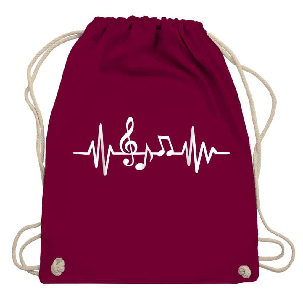 Heartbeat Musik Turnbeutel – Geschenk für Musiker und Musikfans