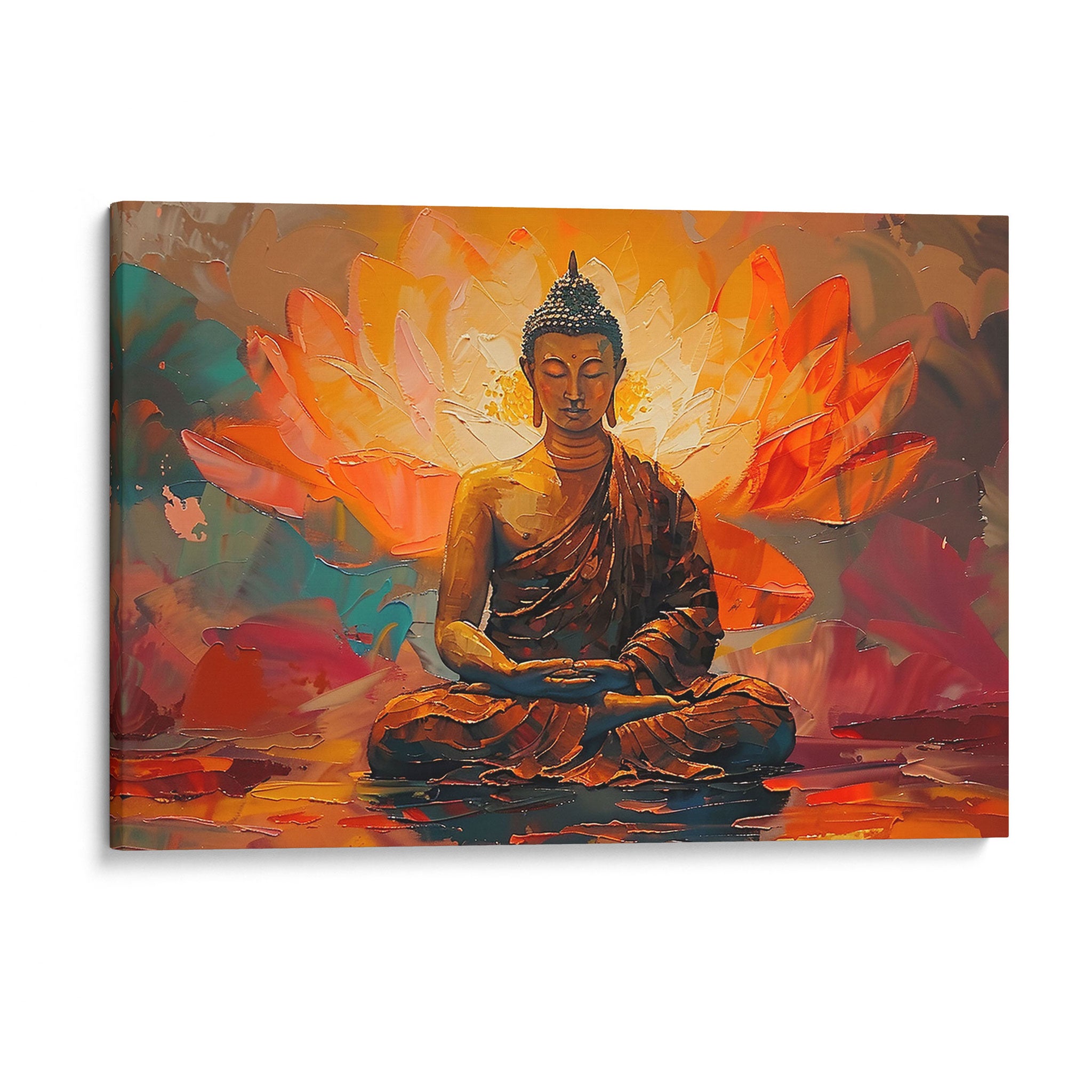 Buddha-Leinwandbild, Yoga-Kunstwerk, buddhistische Wanddekoration