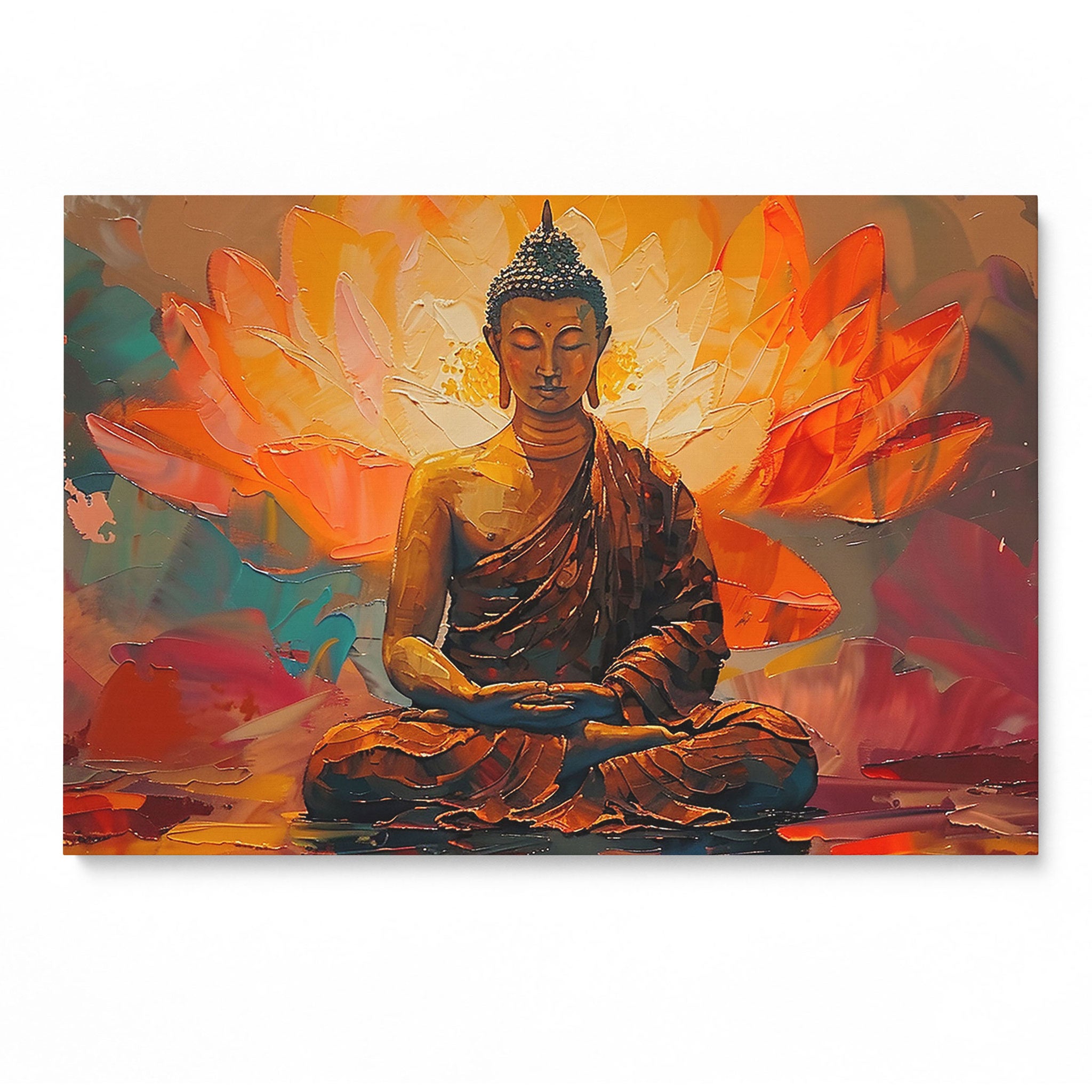 Buddha-Leinwandbild, Yoga-Kunstwerk, buddhistische Wanddekoration