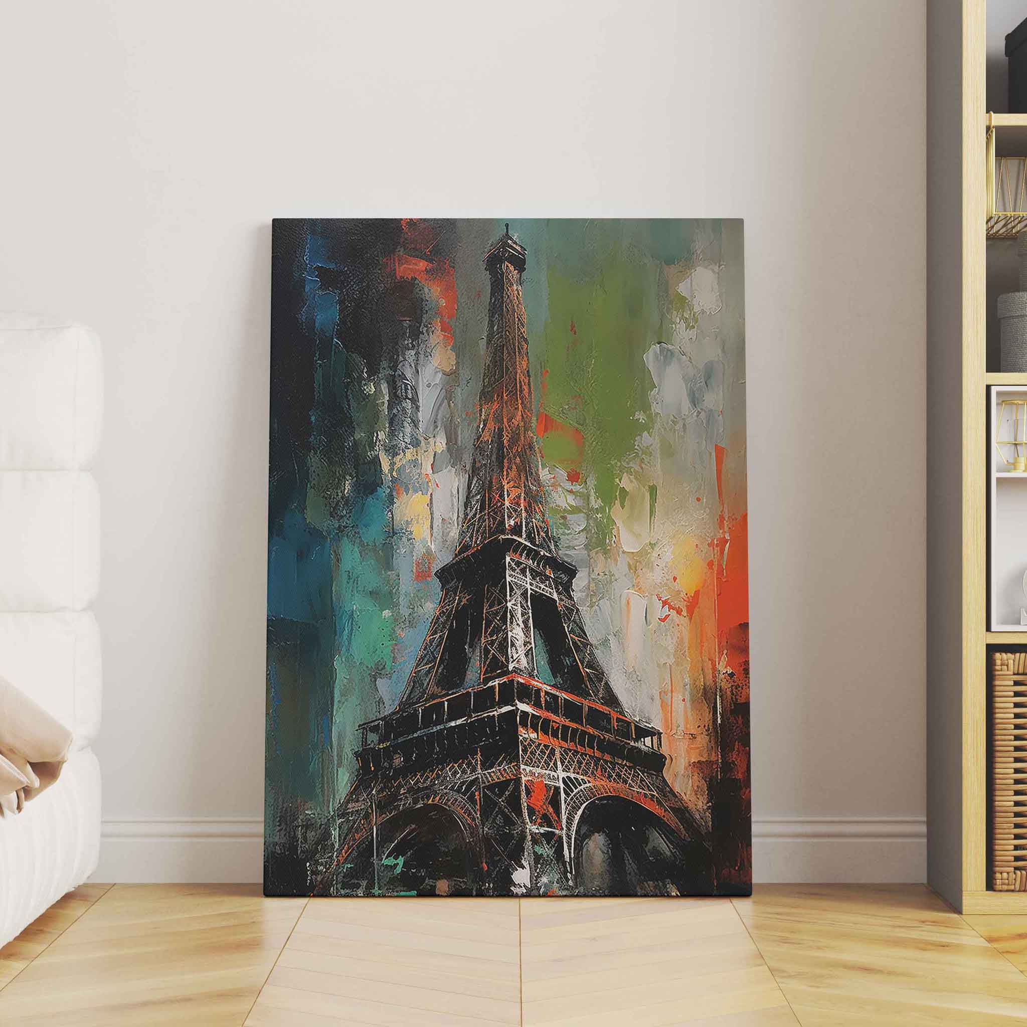 Eiffelturm Paris Abstrakte Wandkunst Leinwandbild