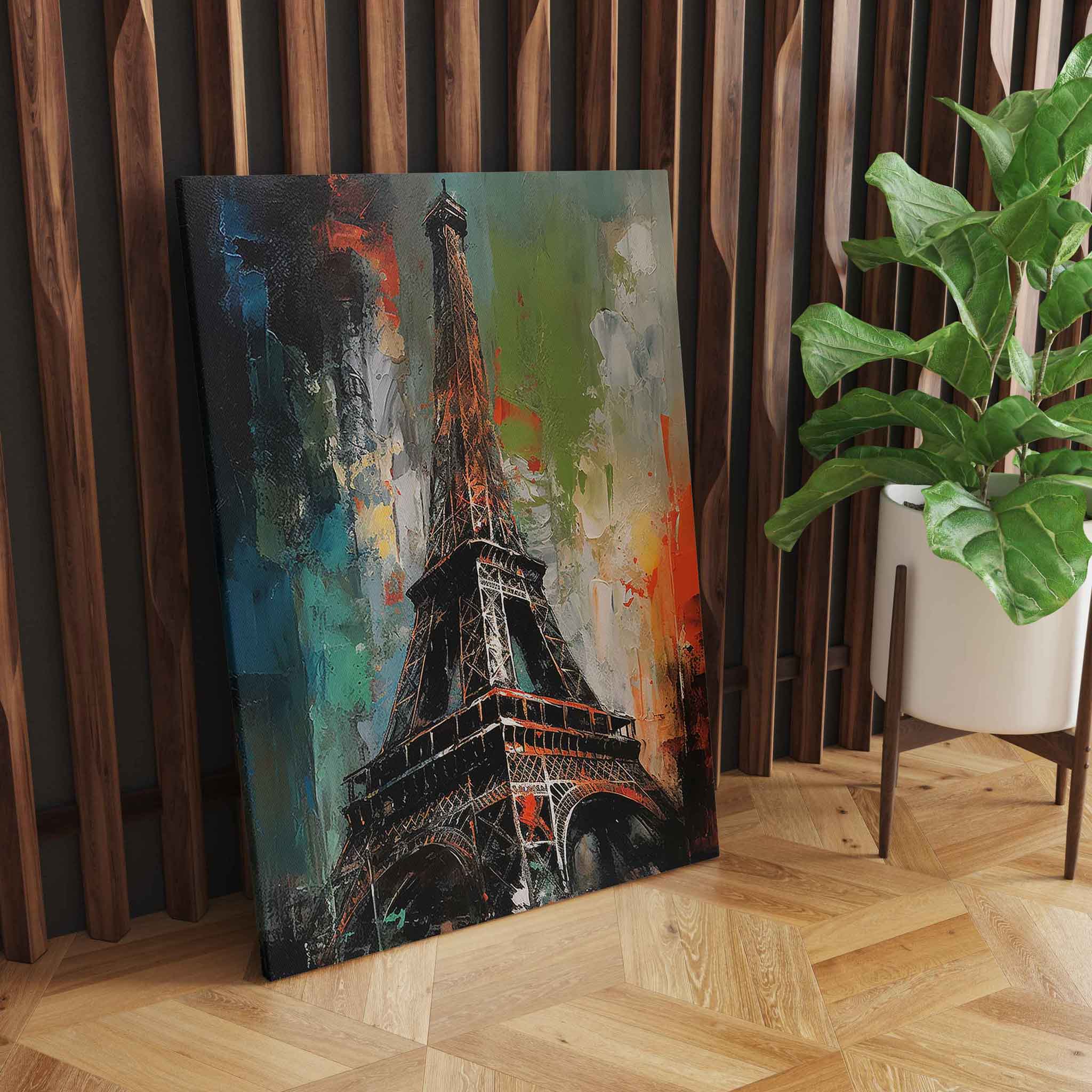 Eiffelturm Paris Abstrakte Wandkunst Leinwandbild