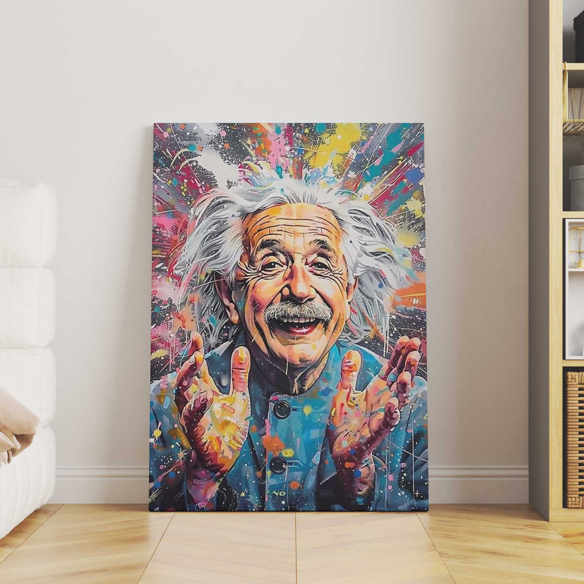 Albert Einstein Leinwandbild Wandkunst Leinwand-Pop-Art