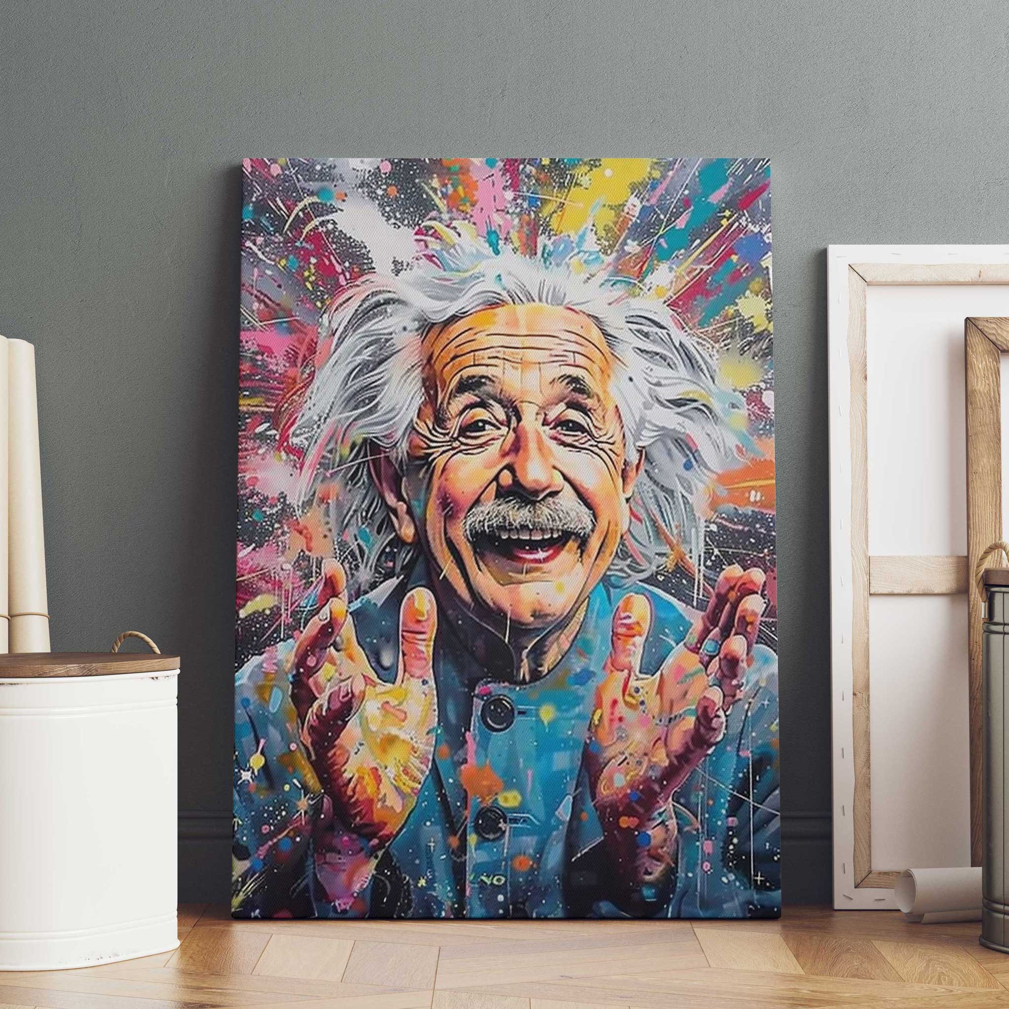 Albert Einstein Leinwandbild Wandkunst Leinwand-Pop-Art