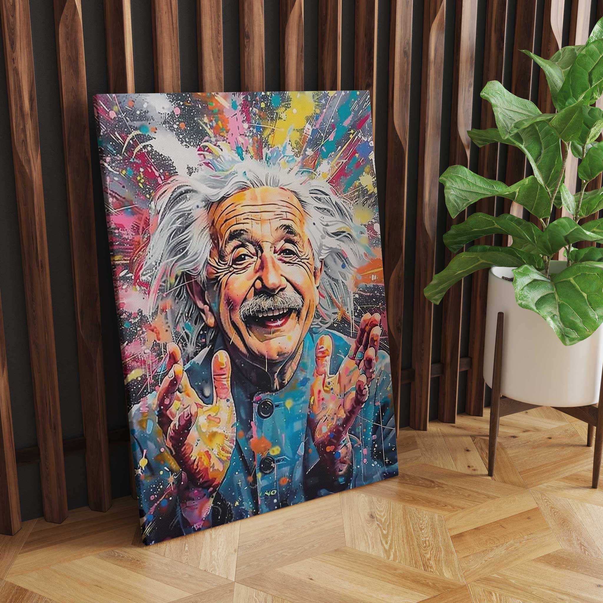 Albert Einstein Leinwandbild Wandkunst Leinwand-Pop-Art