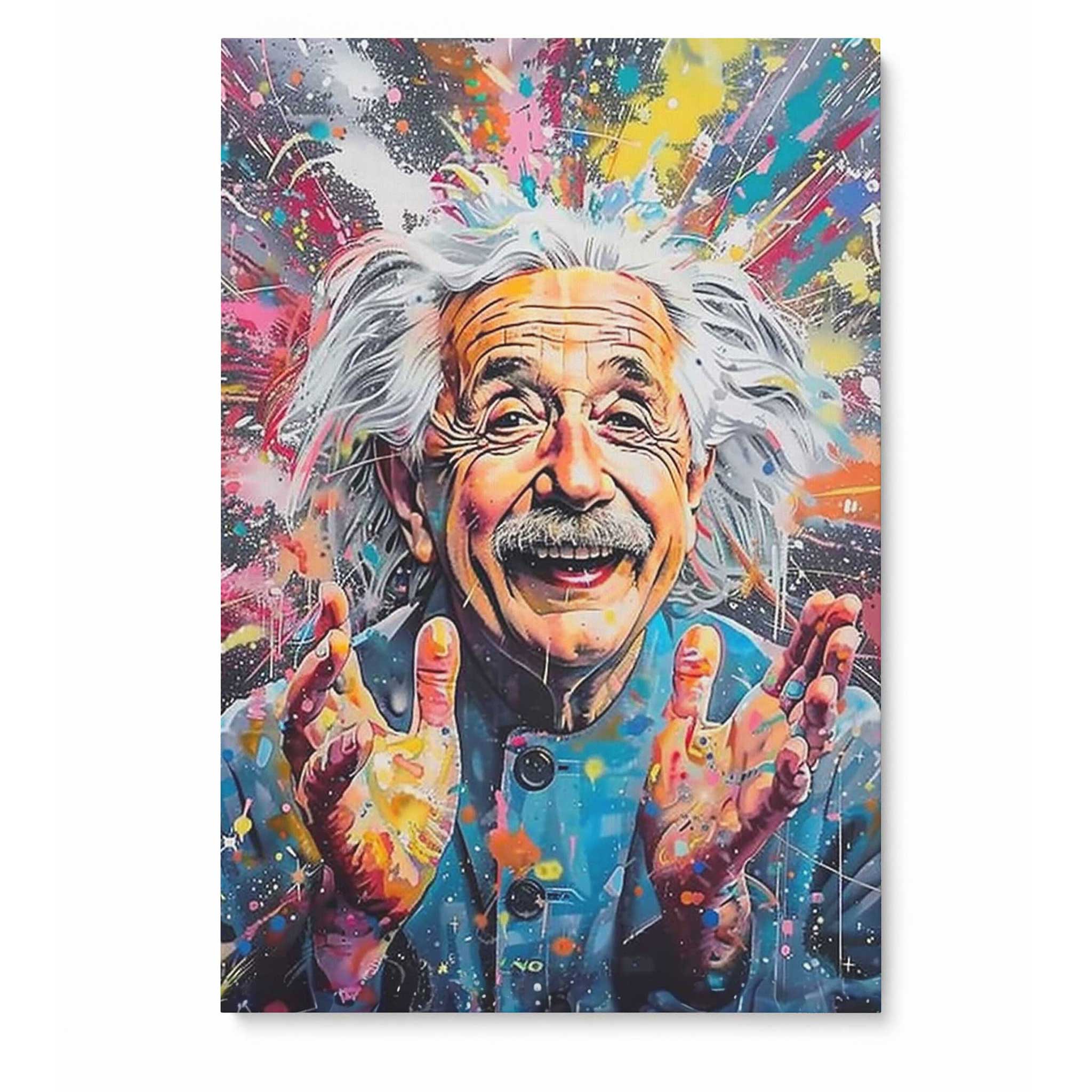 Albert Einstein Leinwandbild Wandkunst Leinwand-Pop-Art