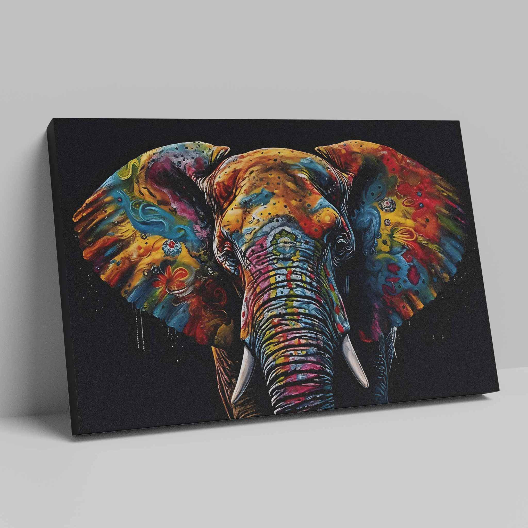 Elefant Leinwandbild Gemälde Tier Wandkunst