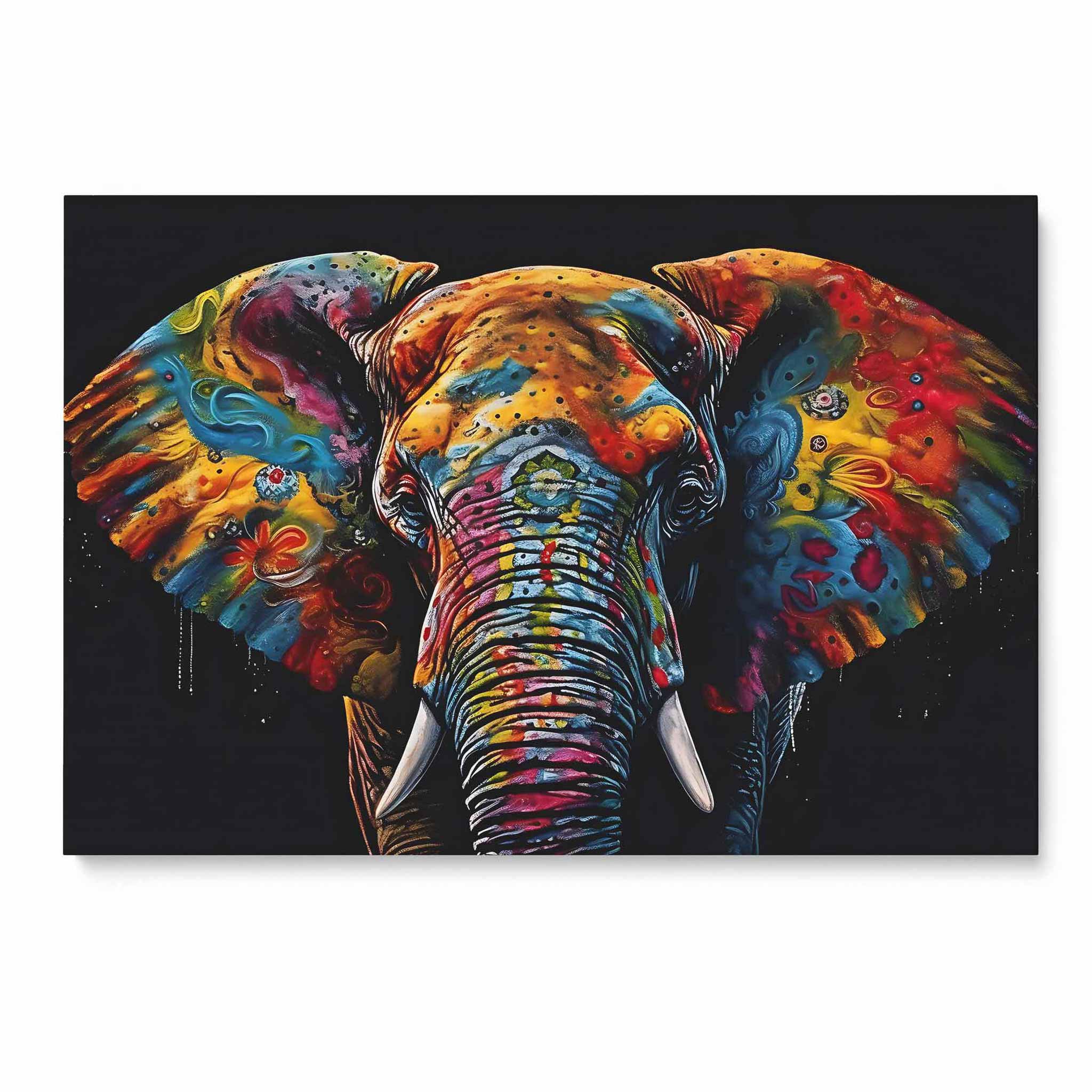 Elefant Leinwandbild Gemälde Tier Wandkunst