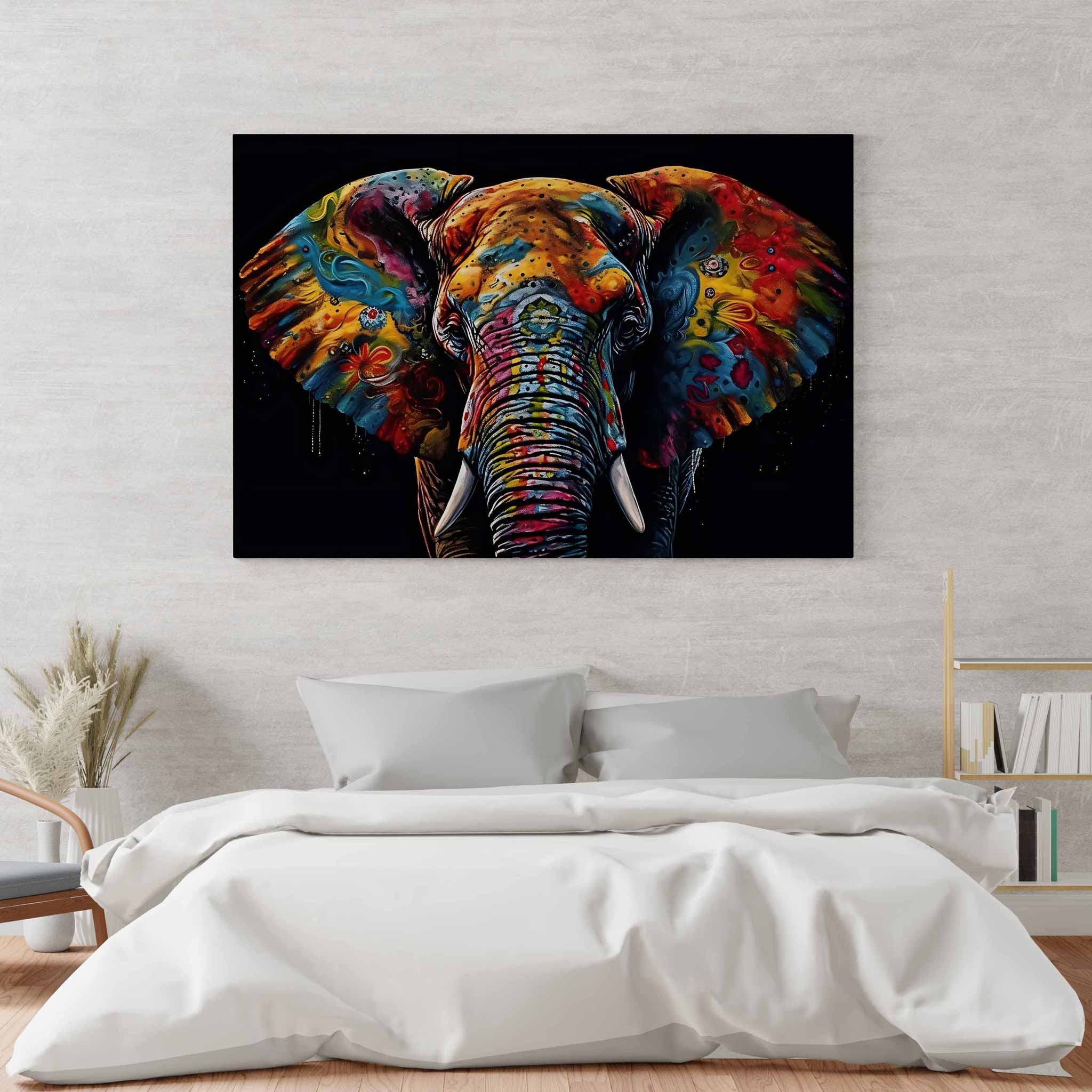 Elefant Leinwandbild Gemälde Tier Wandkunst