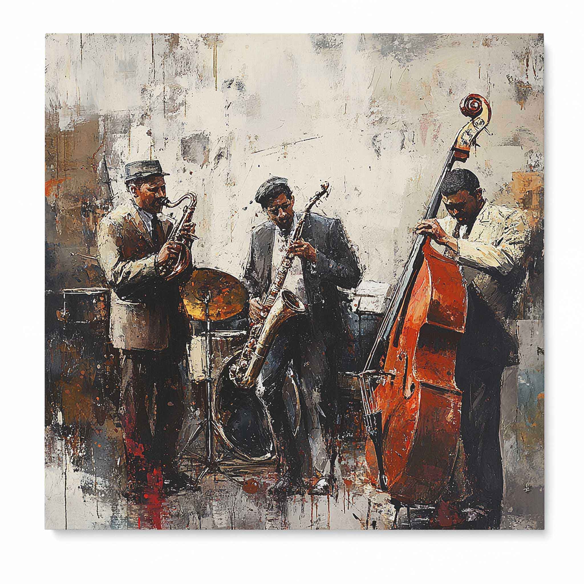 Jazz Band, Musiker Wandkunst, Leinwandbild