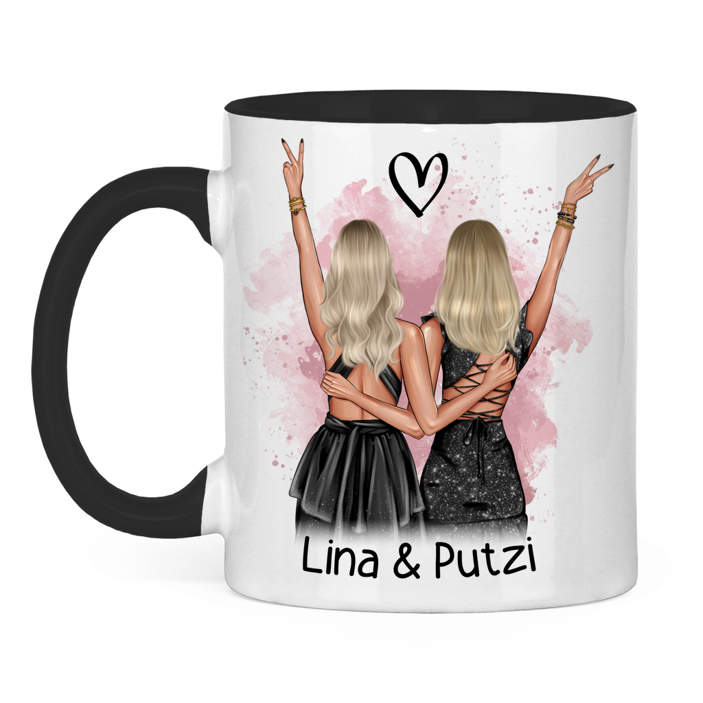 Tasse zweifarbig Lina & Putzi