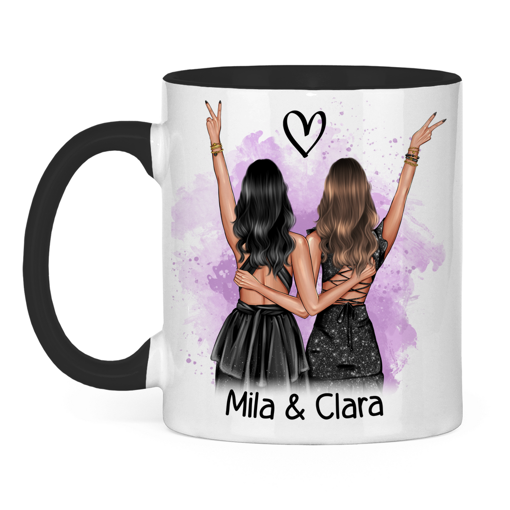 Tasse zweifarbig Mila & Clara